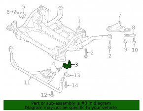 Front left subframe fang Land Rover Range Rover Velar 18-23 2.0T