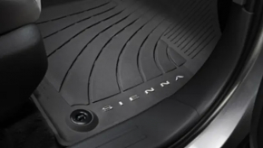 Set of floor mats for Toyota Sienna 21-25 rubber black for 7 seats