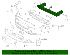 Jaguar XF 21-23 Front Bumper Reinforcement