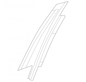 Mercedes W167 GLE 350 450 20-24 front side door trim, rear right