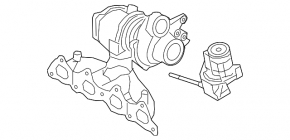 Turbocharger complete with manifold Hyundai Tucson 16-18 1.6T