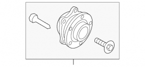 Rear left hub Volvo V90 17-22 usa AWD