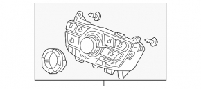 Acura TLX 15-17 prerest display control panel under navigation