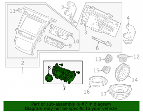 Acura TLX 15-17 prerest display control panel under navigation