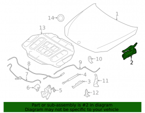 Right hood hinge BMW 7 F01 11-15 From 9/11