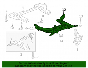 Front subframe assembly Chevrolet Bolt EV 17-23