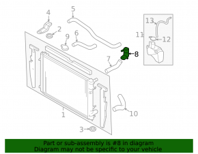 Coolant system neck with cover Subaru b10 Tribeca