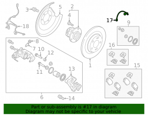 Rear left brake hose Mitsubishi Eclipse Cross 18-