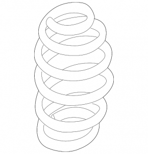 Lexus Hs250h 10-10 rear right spring, orange and green