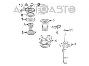 Front shock absorber left Honda CRV 17-19 AWD
