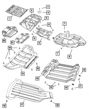 Gearbox protection Jeep Grand Cherokee WK2 11-19 cracks