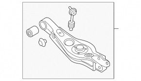 Lower control arm under spring rear left Kia Sorento 19-20