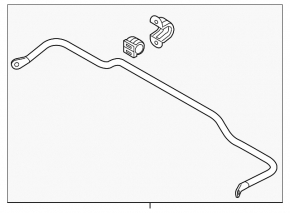 Kia Sorento 10-15 FWD rear stabilizer bar, 21mm, without brackets