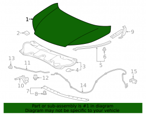Bare hood Honda CRV 12-16