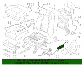 Subaru Forester 19-24 SK black driver's seat control with buttons