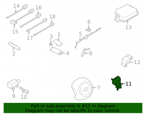 Airbag Sensor Door Left Mini Cooper Countryman R60 10-16