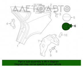 Chrysler 200 15-17 Fuel Door Housing