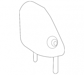 Rear center headrest, 2nd row, Toyota Rav4 16-18, black leather, Limited