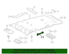 Ceiling handle rear right Toyota Venza 21 - gray