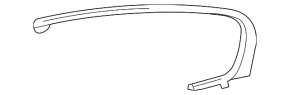 Upper rear left door molding Lexus GS300 GS350 GS430 GS450h 06-11 chrome, scuffs