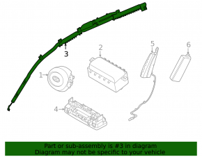 Airbag side curtain right Hyundai Sonata 20-23
