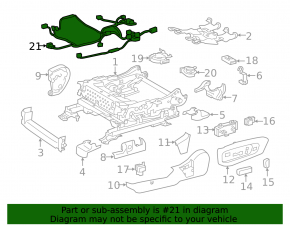 Lexus ES300h ES350 Driver's Seat Wiring 13-18