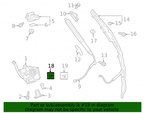 Internal trunk lid closing button Toyota Venza 21-