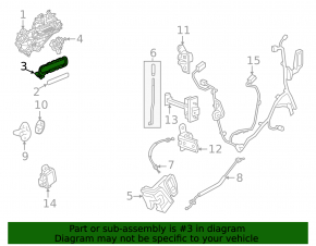 Chevrolet Equinox EV 24-26 rear right door handle seal