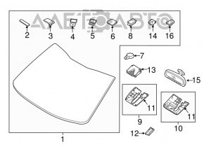 Interior mirror Hyundai Elantra AD 17-20 auto-dimming, with control