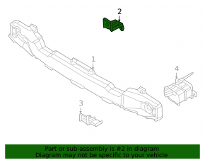 Rear bumper reinforcement bracket, left upper, Hyundai Tucson 22-24