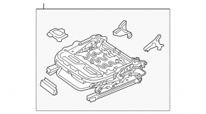 Hyundai Ioniq 20-22 passenger seat runners, mechanical, frameless