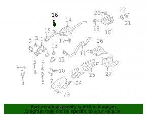 Front right muffler bracket Audi A4 B8 13-16 rest 2.0T