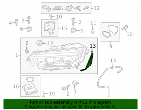Front left headlight seal for Audi A5 F5 18-19