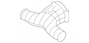 Turbo pipe to intercooler left Porsche Cayenne 958 11-17 4.8 Turbo rubber