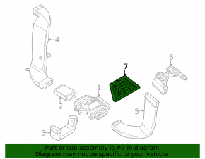 Air duct trim 2nd row seats lower right Porsche Panamera 10-16 scratches