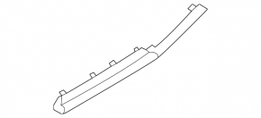 Lower right rear bumper trim for Porsche Cayenne 19-26, chrome, under towbar
