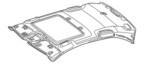 Mercedes C-class W205 15-18 ceiling trim for panoramic, black, for cleaning