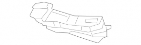 Left front bumper air dam for Mercedes C-class W205 15-21, type 2