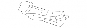 Left front bumper air dam for Mercedes C-class W205 15-21, type 2