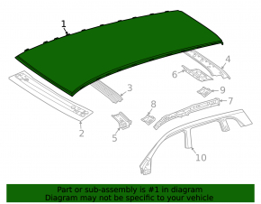 Metal roof for Mercedes X247 GLB 20-26 without panoramic windows