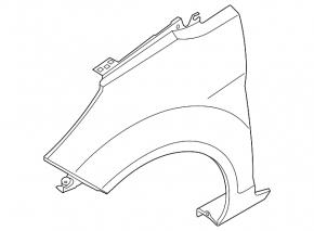 Front right wing Ford Fiesta 11-19 without threshold pad SIMYI