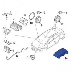 Ford Focus mk3 11-18 Audio Amplifier