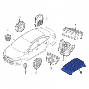 Ford Focus mk3 11-18 Audio Amplifier