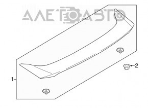 Ford Fusion mk5 13-20 trunk lid spoiler broken mount