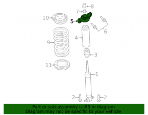 Rear left shock absorber support for Ford Mustang mk6 15-23