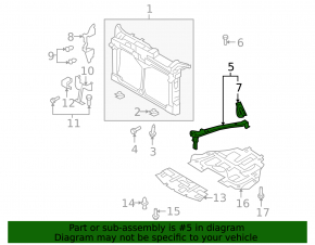 Right eyelash TV bracket for Mazda6 09-13