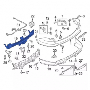 Rear bumper reinforcement for towbar Ford Explorer 13-19