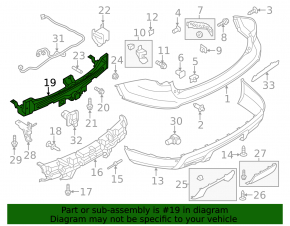 Rear bumper reinforcement for towbar Ford Explorer 13-19