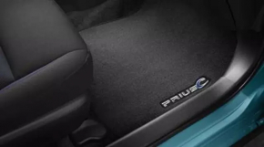 Rear left interior mat for Toyota Prius 30 10-15, black cloth