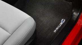 Rear left interior mat for Toyota Prius 30 10-15, black cloth